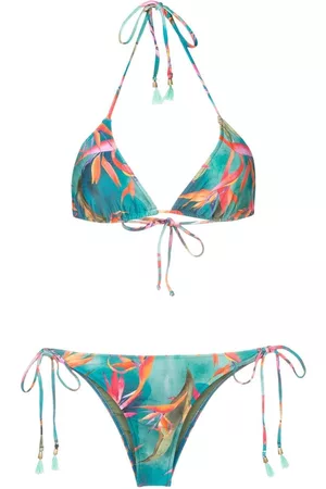 Lygia & Nanny Floral-print adjustable bikini bottoms