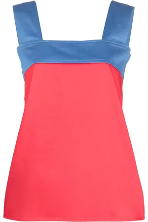 Saint Laurent 1970s colour-block sleeveless blouse