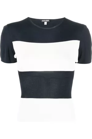 Giorgio Armani 1990s striped silk blouse