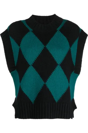 La DoubleJ Argyle knitted vest