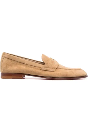 santoni Suede penny loafers