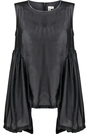 Comme des Garçons Draped-detail sleeveless blouse