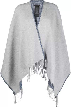 Maje Two-tone frayed shawl