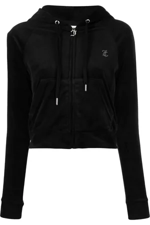 Juicy Couture Velvet-finish zip-up hoodie