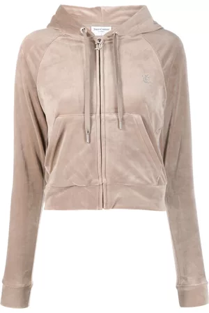 Juicy Couture Velvet-finish zip-up hoodie