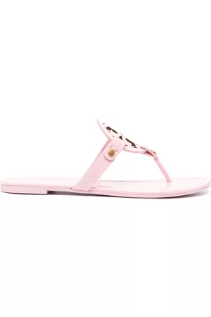 Tory Burch Cut-out leather flip flops