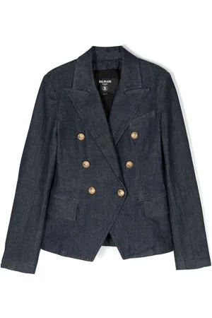 Balmain Double-breasted denim blazer