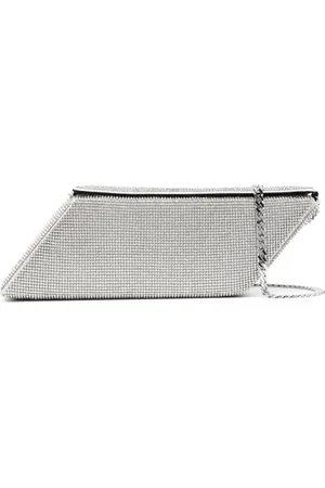 KARA Crystal-embellished box-shaped shoulder bag