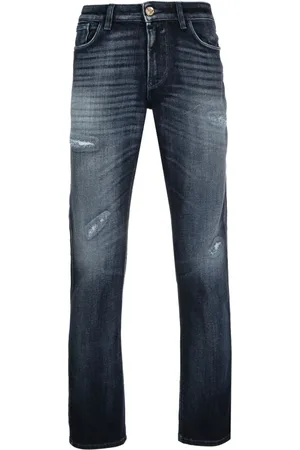 Emporio Armani Light-wash straight-leg jeans