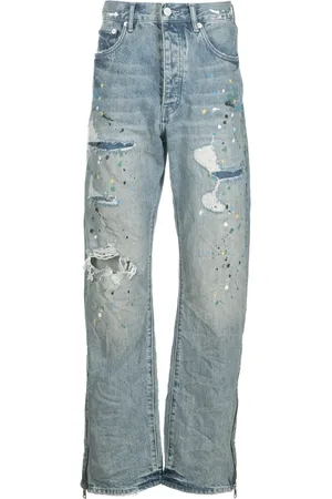 Purple Brand Distressed straight leg jeans