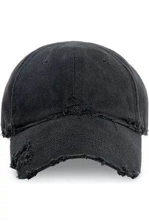 Balenciaga HAT_DOG_BITE_CAP 100__COTTON WASHED BLACK/WHITE
