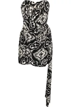 Rodebjer Women Printed Dresses - Geometric-print wrap dress