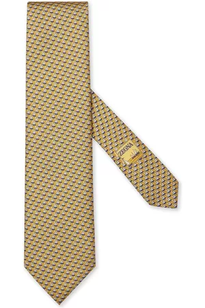 Z Zegna Men Bow Ties - Graphic-print silk tie