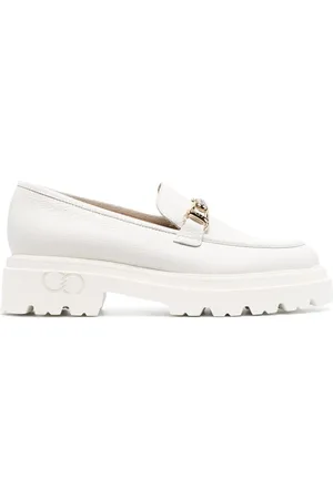 Casadei Logo-engraved hardware leather mocassins