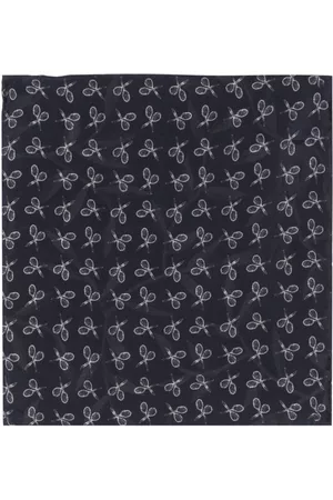 LARDINI Men Bow Ties - Graphic-print silk pocket square