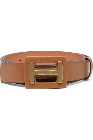 Hogan Logo-plaque leather belt