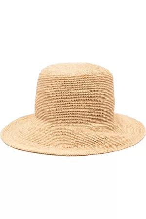SACAI Interwoven straw sun hat