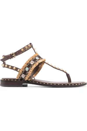 Ash Bead-embellished leather sandals