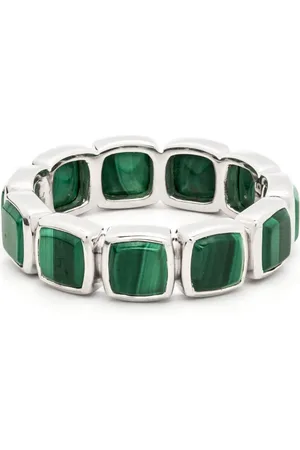 TOM WOOD Cushion Band malachite ring