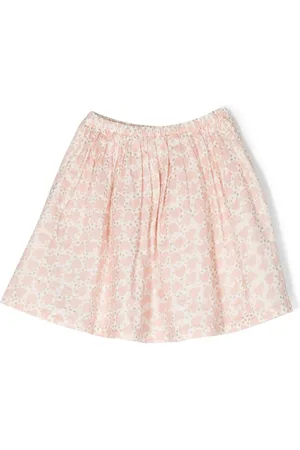 BONTON Graphic-print cotton skirt