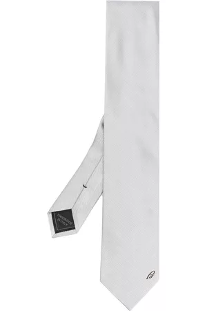 BRIONI Men Bow Ties - Logo-print detail tie