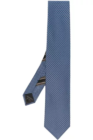 BRIONI Men Bow Ties - Geometric-pattern silk tie