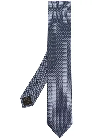 BRIONI Geometric-pattern silk tie