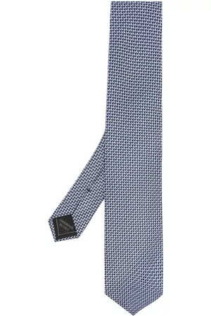 BRIONI Men Bow Ties - Silk grid-pattern tie