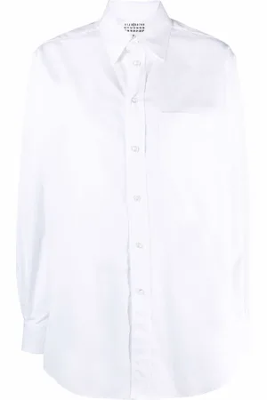 Maison Margiela Long-sleeve plain organic cotton shirt