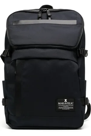 Makavelic Zip-up logo-patch backpack