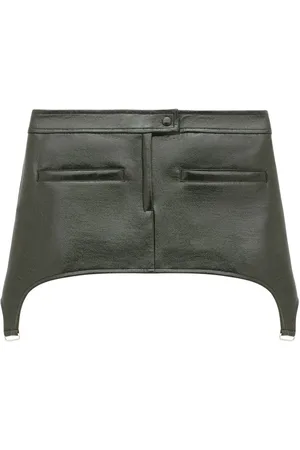 Courrèges Bretelles vinyle mini skirt