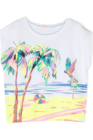 Billieblush Palm-tree-print T-shirt