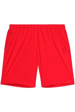 Ami Embroidered-logo swim shorts