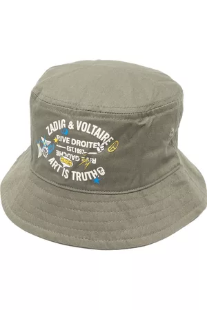 Zadig & Voltaire Boys Hats - Logo-print cotton bucket-hat
