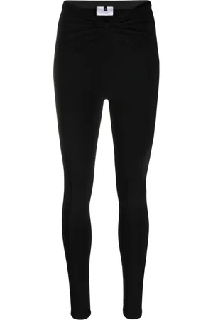 Elastane Front Slit Leggings by LIA ARAM