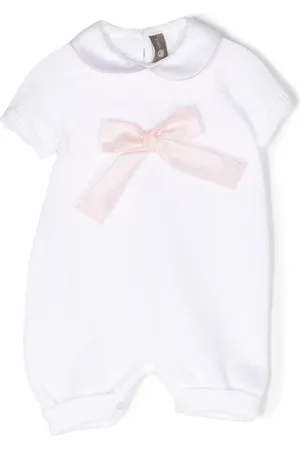 LITTLE BEAR Bow-detail knitted romper