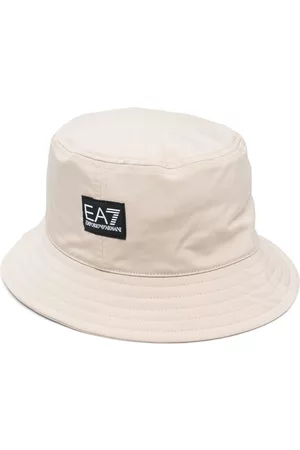 EA7 Hats - Logo-patch cotton bucket hat