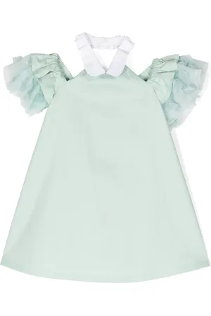 Simonetta Ruffle-trim cut-out dress