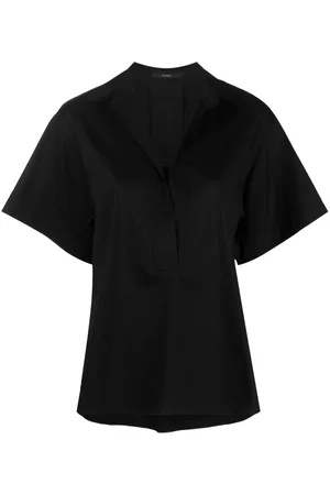 Windsor Cotton-blend short-sleeved blouse