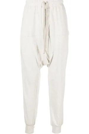 Rick Owens Drop-crotch drawstring track pants