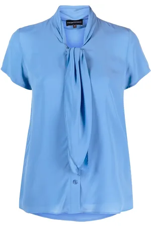 Emporio Armani Tie-neck short-sleeve shirt