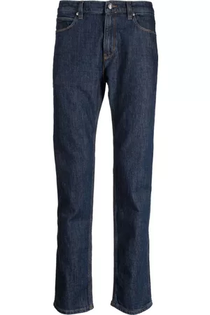 HUGO BOSS Men Slim - Mid-rise logo-patch jeans