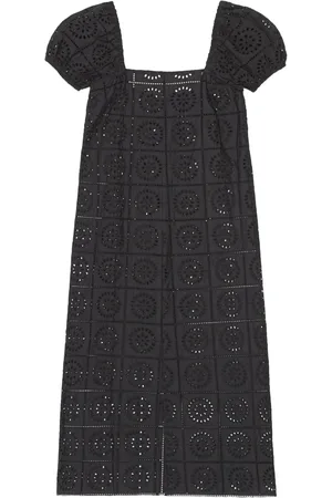 Ganni Broderie anglaise midi dress