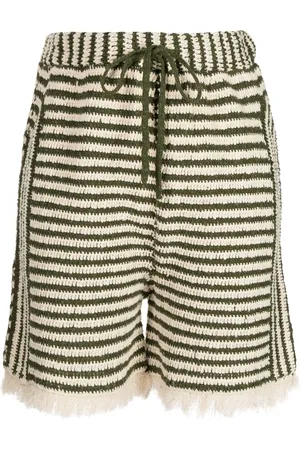 Muller Of Yoshiokubo Stripe-pattern cotton shorts