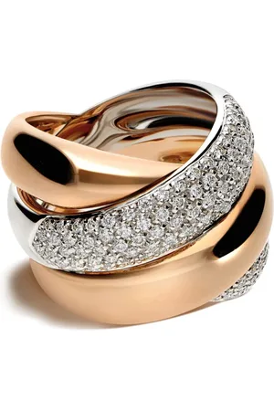 Leo Pizzo 18kt and white gold Waves diamond ring