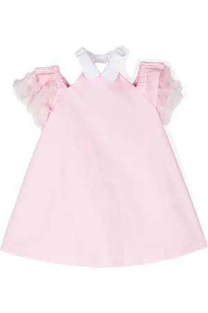 Simonetta Ruffle-detail cut-out dress