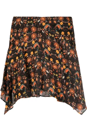 Isabel Marant Floral-print asymmetric skirt