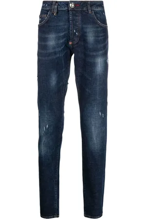 Philipp Plein Straight-leg ripped jeans