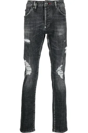 Philipp Plein Straight-leg ripped jeans