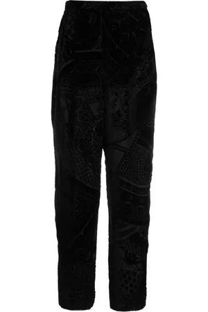 Giorgio Armani Women Pants - 1990s patterned-jacquard velvet trousers